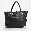 Makko Graceful Leder Schultertasche / Tote (Schwarz)