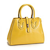 Makko Kuhfell Delikatesse Agrafe tragbare Tasche (Gelb)