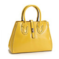 Makko Kuhfell Delikatesse Agrafe tragbare Tasche (Gelb)
