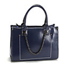 Makko Kuhfell Ketten Dekorieren tragbare Tasche (blau)