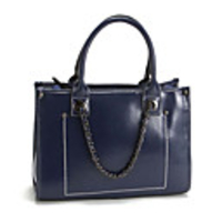 Makko Kuhfell Ketten Dekorieren tragbare Tasche (blau)