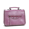 Makko Lässige Genius Leder Solid Color Crossbody-Tasche / Tote (Purple)