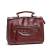 Makko Lässige Genius Leder Solid Color Crossbody-Tasche / Tote (Wein)