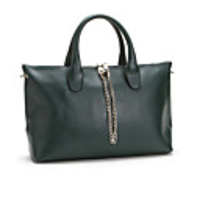 Makko Metallkette Dekorieren Kuhfell tragbare Tasche (Gr?n)