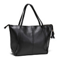 Makko Quasten Joker Kuhfell-Tasche (Schwarz)