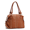 Makko Solid Color Rivet Hauptfarbe tragbare Tasche (Kaffee)