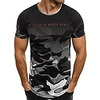 Malbaba-Männer Camouflage T-Shirt lässige Basic T-Shirts luftig bis schwarz Vibes Print Sport kurzes T-Shirt (l,  grau) Lightinthebox