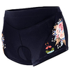 Malciklo Damen Fahrradunterwäsche Elasthan Fahhrad Unterwäsche Shorts / Undershort Gepolsterte Shorts Unten Atmungsaktiv 3D Pad Rasche Trocknung Sport Blumen Pflanzen Schwarz Bergradfahren Bekleidung Lightinthebox