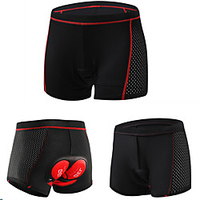 Malciklo Damen Herren Fahrradunterwäsche Fahrradhosen Fahhrad Unterwäsche Shorts Slips Feuchtigkeitsabsorbierend Antibakteriell Sport Schwarz / Rrot / Schwarz / Schwarz / blau Bekleidung Race Fit Lightinthebox