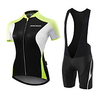 Malciklo Damen Kurzarm Fahrradtrikot mit Trägerhosen Rosa Weiss / schwarz Schwarz / grün Volltonfarbe Fahhrad Trikot / Radtrikot Atmungsaktiv Anatomisches Design Schweißableitend Sport Polyester Lightinthebox