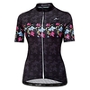 Malciklo Damen Kurzarm Fahrradtrikot Schwarz Blumen Pflanzen Fahhrad Trikot / Radtrikot Oberteile Bergradfahren Straßenradfahren Atmungsaktiv Rasche Trocknung Anatomisches Design Sport Bekleidung Lightinthebox
