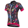 Malciklo Damen Kurzarm Fahrradtrikot Sommer Bambus-Karbonfaser Coolmax Gitter Grün Schwarz Orange Regenbogen Blumen Pflanzen Lustig Übergröße Fahhrad Trikot / Radtrikot Oberteile Bergradfahren Lightinthebox