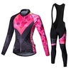 Malciklo Damen Langarm Fahrradtrikot mit Trägerhosen - Weiß / Schwarz Übergrössen Fahhrad Strumpfhosen / Lange Radhose / Kleidungs-Sets,  Atmungsaktiv,  3D Pad,  Rasche Trocknung Coolmax,  Lycra Lightinthebox