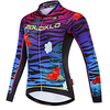 Malciklo Damen Langarm Fahrradtrikot Winter Sommer Vlies Lycra Weiß Schwarz Blumen Pflanzen Zebra Übergrössen Fahhrad Trikot / Radtrikot Oberteile Bergradfahren Straßenradfahren warm halten Lightinthebox