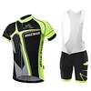 Malciklo Herren Fahrradtrikot mit Trägerhosen Sommer Polyester Weiß Schwarz Fahhrad Trägerhose Trikot / Radtrikot Anatomisches Design Rasche Trocknung Reflexstreiffen Tasche auf der Rückseite Sport Lightinthebox