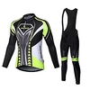 Malciklo Herren Langarm Fahrradtrikot mit Trägerhosen Winter Sommer Elastan Schwarz Weiß Löwe Fahhrad Rasche Trocknung Sport Mit Mustern Bergradfahren Straßenradfahren Bekleidung / Erweitert Lightinthebox