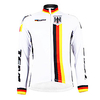 Malciklo Herren Langarm Fahrradtrikot Winter Vlies Polyester Weiß Deutschland Champion Nationalflagge Fahhrad Trikot / Radtrikot Oberteile Bergradfahren Straßenradfahren warm halten Fleece-Futter Lightinthebox