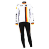 Malciklo Herren Langarm Fahrradtrikots mit Fahrradhosen Winter Vlies Polyester Deutschland Champion Nationalflagge Fahhrad Sportkleidung Bergradfahren Straßenradfahren warm halten Fleece-Futter Lightinthebox