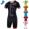Malciklo Herren Radtrikot fahrradbekleidung Fahrradtrikot Triathlonanzug Kurzarm Triathlon Weiß Schwarz Orange Fahhrad Sportkleidung UV-beständig Atmungsaktiv Anatomisches Design UV-resistant Rasche