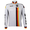 Malciklo Herrn Damen Langarm Fahrradtrikot Winter Polyester Weiß Deutschland Champion Nationalflagge Fahhrad Trikot / Radtrikot Oberteile Bergradfahren Straßenradfahren Windundurchlässig Rasche Lightinthebox