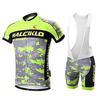 Malciklo Herrn Kurzarm Fahrradtrikot mit Trägerhosen Coolmax Lycra Weiß Schwarz camuflaje Fahhrad Sportkleidung Atmungsaktiv 3D Pad Rasche Trocknung Tasche auf der Rückseite Sport camuflaje Lightinthebox