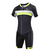 Malciklo Herrn Kurzarm Triathlonanzug - Grün / schwarz Geometrisch / Britisch Fahhrad Atmungsaktiv,  Rasche Trocknung Coolmax,  Lycra Geometrisch / Hochelastisch / Erweitert / SBS Reißverschlüsse Lightinthebox