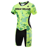Malciklo Herrn Kurzarm Triathlonanzug Coolmax Lycra Gelb Rot Leicht Grün Geometrisch Britisch Fahhrad Atmungsaktiv Rasche Trocknung Sport Geometrisch Triathlon Bekleidung / Hochelastisch / Erweitert Lightinthebox