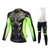 Malciklo Herrn Langarm Fahrradtrikot mit Trägerhosen Weiß Schwarz Löwe Fahhrad Trikot / Radtrikot Trägerhose / Lange Radhose Mit Trägern Sportkleidung Atmungsaktiv 3D Pad Rasche Trocknung Tasche auf Lightinthebox