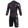 Malciklo Herrn Langarm Triathlonanzug Schwarz Grün Orange Britisch camuflaje Fahhrad Atmungsaktiv Rasche Trocknung Winter Sport Coolmax Lycra Klassisch Triathlon Bekleidung / Hochelastisch Lightinthebox
