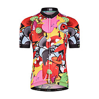 Malciklo Jungen Mädchen Kurzarm Fahrradtrikot - Kinder Sommer Rot Karikatur Tier Fahhrad Oberteile Bergradfahren Straßenradfahren UV-beständig Feuchtigkeitsabsorbierend Rasche Trocknung Sport Lightinthebox