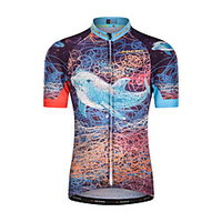 Malciklo Jungen Mädchen Kurzarm Fahrradtrikot - Kinder Sommer Schwarz / gelb Karikatur Graffiti Tier Fahhrad Oberteile Bergradfahren Straßenradfahren UV-beständig Rasche Trocknung / Dehnbar Lightinthebox