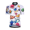 Malciklo Jungen Mädchen Kurzarm Fahrradtrikot - Kinder Weiß Tier Cartoon Design Fahhrad Oberteile Bergradfahren Straßenradfahren UV-beständig Atmungsaktiv Rasche Trocknung Sport Bekleidung / Dehnbar Lightinthebox