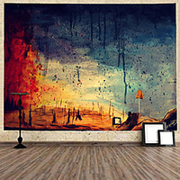 malerei stil wandteppich kunst dekor decke vorhang hängen nach hause schlafzimmer wohnzimmer dekoration polyester Lightinthebox