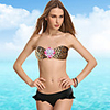 Malinsa Victoria-Frauen-Pfingstrose Kristallschnalle mit Kasten-Pad Bikini (Screen Color)