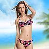 Malinsa Victoria-Frauen-Print Ruffle Halb Cup Mit Felgen Und Chest Pad Bikini (Screen Color)