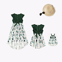 Mama und ich Familie passende Outfits grenzüberschreitend neue Eltern Kind tragen langen Rock Print langen Rock Mutter Tochter Baby nach Hause Familie Familie tragen Lightinthebox