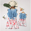 Mama und ich Familien Kleidung Sets Kleid Alltag Blumen Ärmellos Weiß Rote Aktiv Lightinthebox