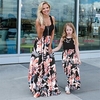 Mama und ich Kleider Blumen Bedruckt Schwarz Ärmellos Maxi Täglich Passende Outfits / Sommer Lightinthebox