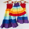 Mama und ich Regenbogen Volant Saum Sling Kleider Lightinthebox