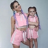 Mama und ich rosa Tank Top Shorts Sets Lightinthebox