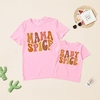 Mama und ich T-Shirt Oberteile Buchstabe Normal Bedruckt Rosa Kurzarm Alltag Passende Outfits Lightinthebox