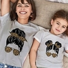 Mama und ich T-Shirt Oberteile Grafik Strasse Bedruckt Weiß Grau Kurzarm Aktiv Passende Outfits Lightinthebox