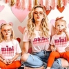 Mama und ich T-Shirt Oberteile Herz Buchstabe Normal Bedruckt Rosa Kurzarm Täglich Passende Outfits Lightinthebox