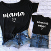 Mama und ich Valentinstag Oberteile Herz Buchstabe Normal Bedruckt Weiß Schwarz Kurzarm Alltag Passende Outfits Lightinthebox