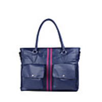 MAMIBAG Casual-Mode Multi-Funktions-Solid Color PU-Tragetasche (dunkelblau)