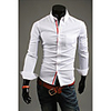 Man Langarm-Pure Color Cotton Shirts