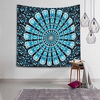 Mandala Bohemian Wandteppich Kunst Dekor Decke Vorhang hängen zu Hause Schlafzimmer Wohnzimmer Wohnheim Dekoration Boho Hippie psychedelische Blumenblume Lotus Indianer Lightinthebox