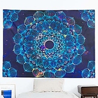 Mandala Bohemian Wandteppich Kunst Dekor Decke Vorhang hängen zu Hause Schlafzimmer Wohnzimmer Wohnheim Dekoration Boho Hippie psychedelische Blumenblume Lotus Indianer Lightinthebox