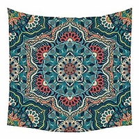 Mandala Bohemian Wandteppich Kunst Dekor Decke Vorhang hängen zu Hause Schlafzimmer Wohnzimmer Wohnheim Dekoration Boho Hippie psychedelische Blumenblume Lotus Indianer Lightinthebox