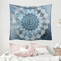 Mandala Bohemian Wandteppich Kunst Dekor Decke Vorhang Picknick Tischdecke hängen zu Hause Schlafzimmer Wohnzimmer Wohnheim Dekoration Boho Hippie Polyester Faser Mandala psychedelische Blumenblume Lightinthebox